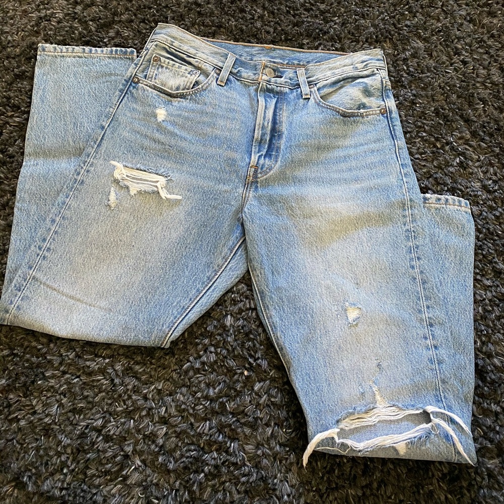 Levis 501 high rise skinny jeans